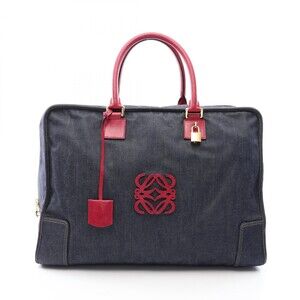 Loewe Amazona 50 Boston Handbag Denim #313875L13B
